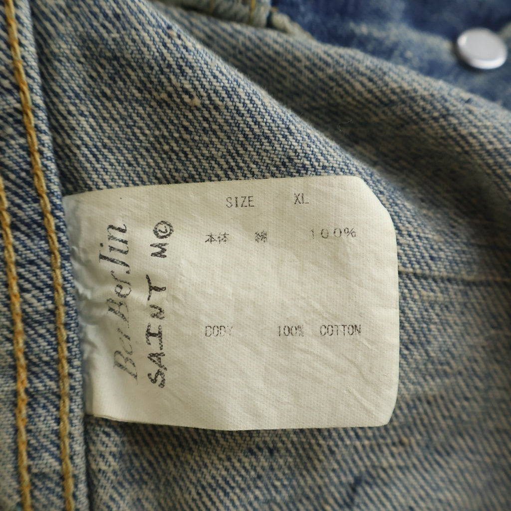 SAINT MICHAEL(セントマイケル) 23AW ×BerBerJin DENIM JACKET 777XX ベルベルジン 2nd ヴィンテージ加工 デニムジャケット インディゴ SM-A23-0000-C17