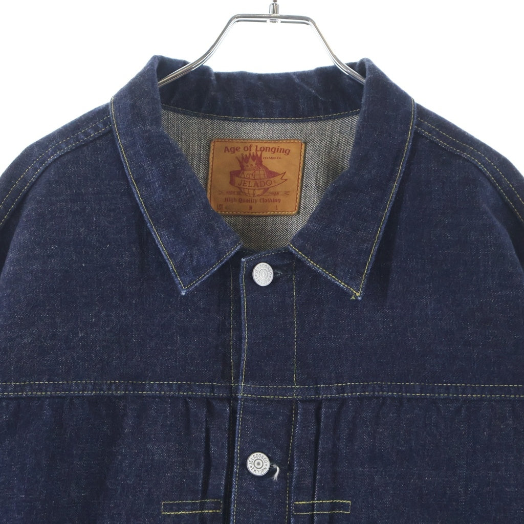 JELADO(ジェラード) LASTRESORT Longing Black Tag 407EXX Denim JKT 黒タグ 1st Tバック ビッグサイズ デニムジャケット インディゴ