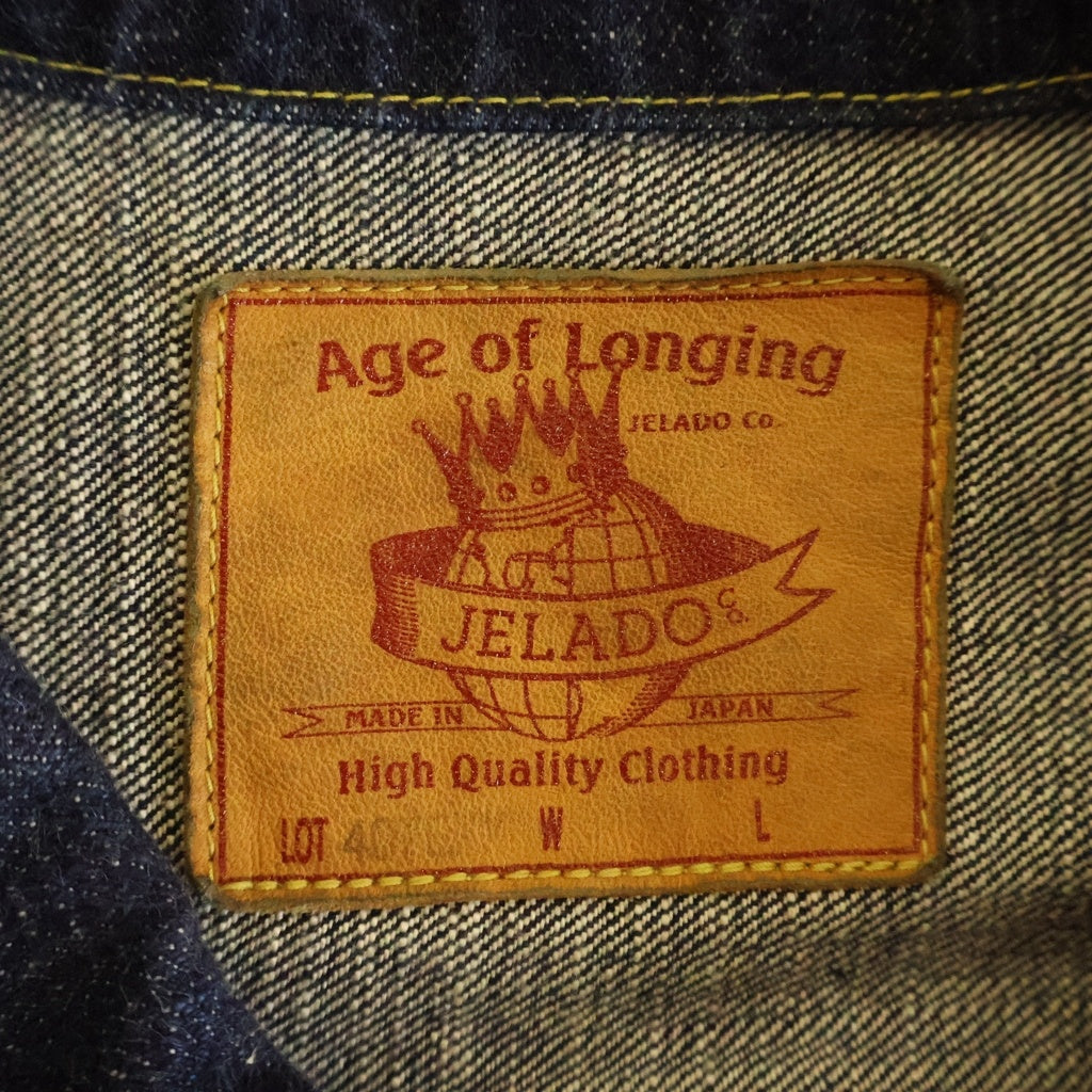 JELADO(ジェラード) LASTRESORT Longing Black Tag 407EXX Denim JKT 黒タグ 1st Tバック ビッグサイズ デニムジャケット インディゴ