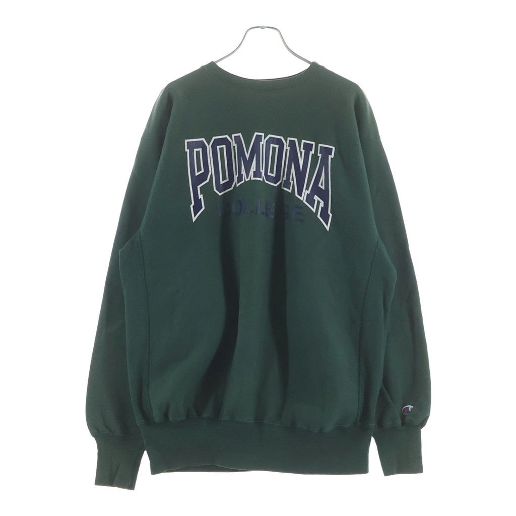 CHAMPION(チャンピオン) 90S VINTAGE REVERSE WEVE ヴィンテージ リバースウィーブ カレッジロゴプリント クルーネックスウェットトレーナー グリーン
