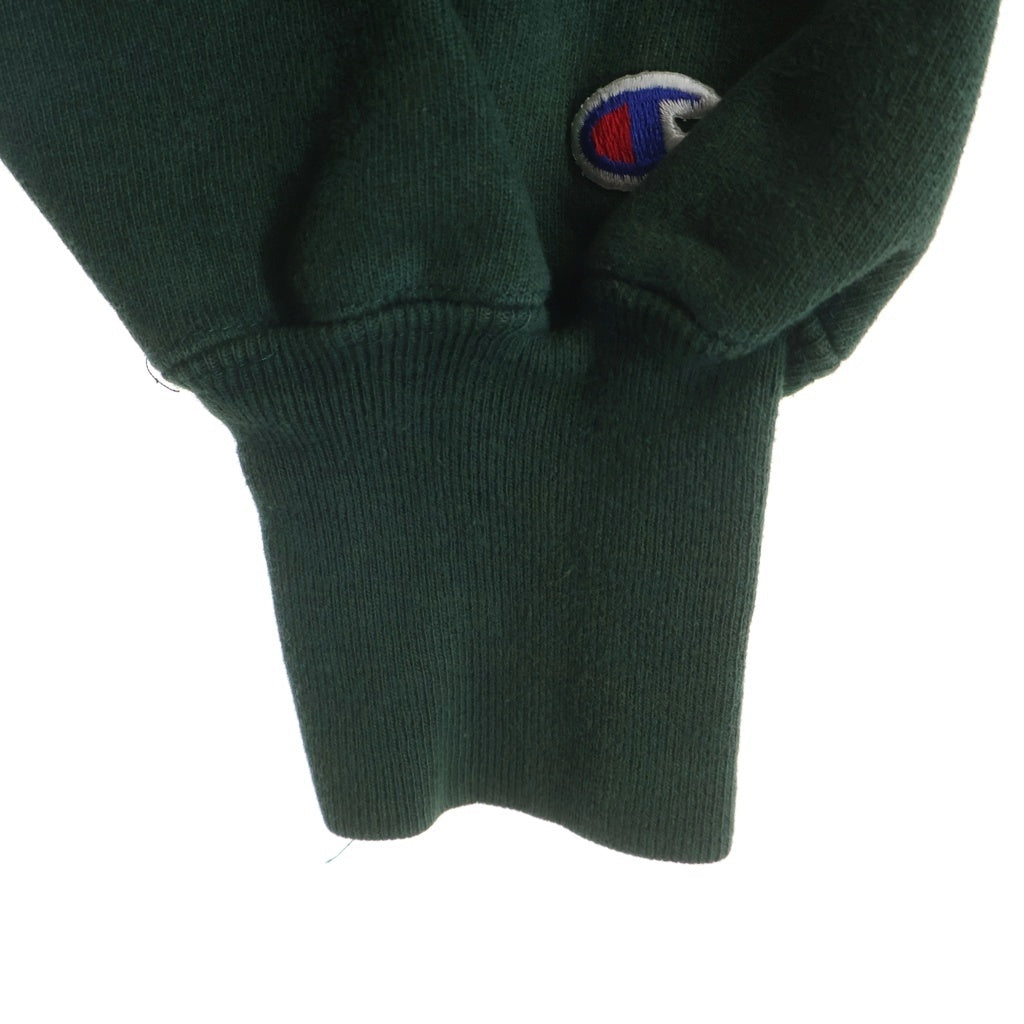 CHAMPION(チャンピオン) 90S VINTAGE REVERSE WEVE ヴィンテージ リバースウィーブ カレッジロゴプリント クルーネックスウェットトレーナー グリーン