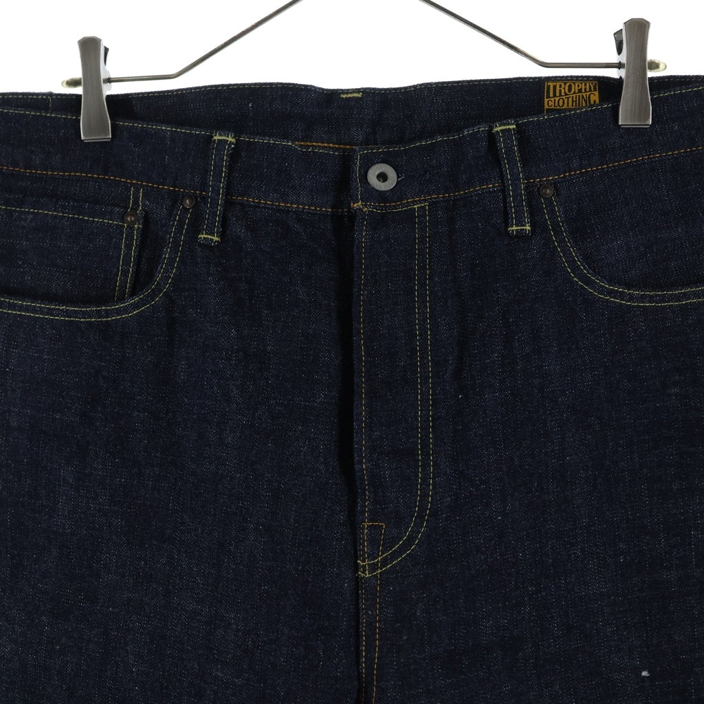 TROPHY CLOTHING(トロフィークロージング) 1605 Standard DirtDenim ボタンフライ ストレート デニムパンツ インディゴ