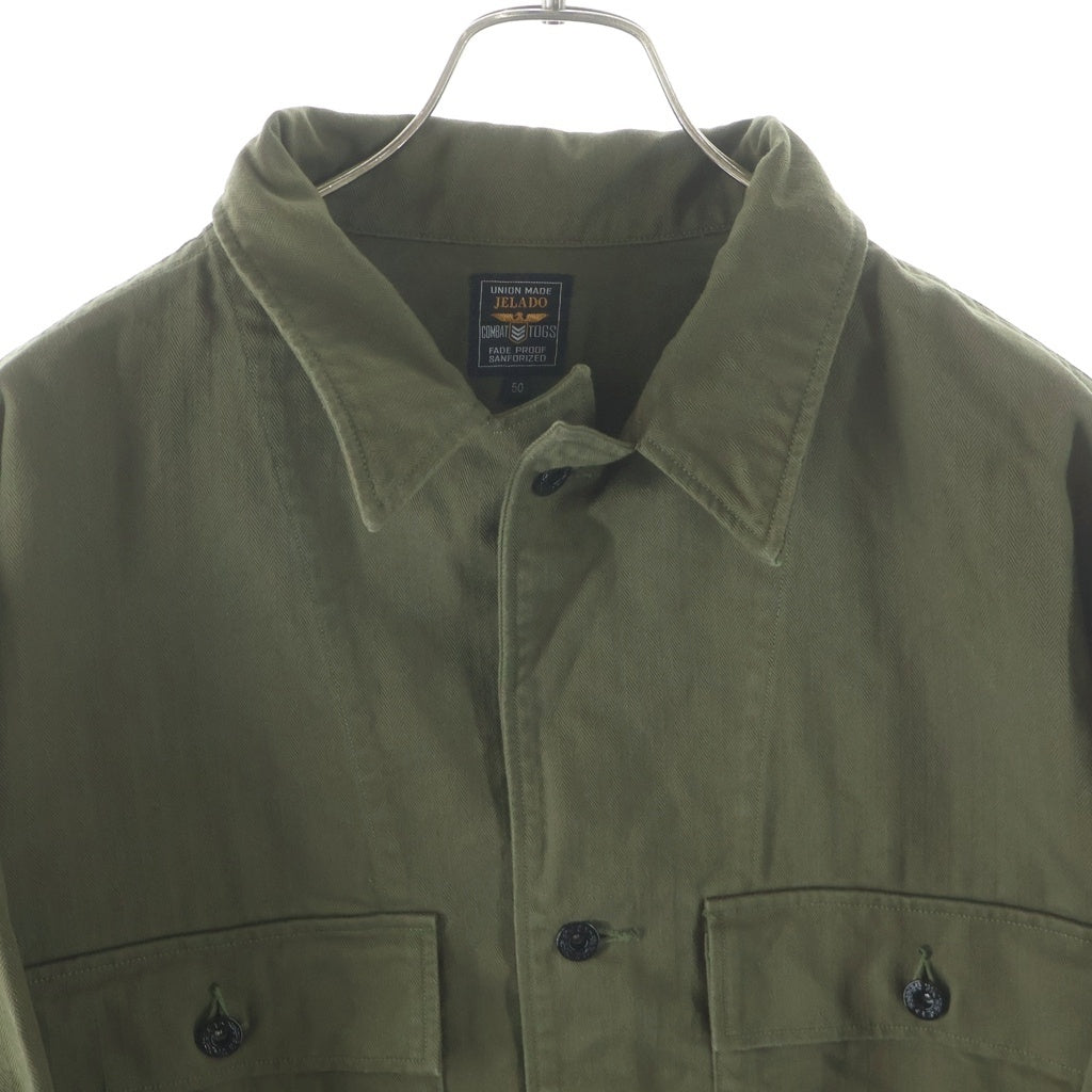 JELADO(ジェラード) HBT Field Jacket ヘリンボーンツイル ミリタリー フィールドジャケット カーキ CM43