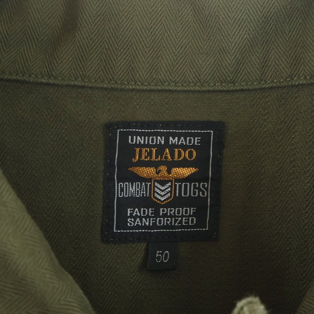 JELADO(ジェラード) HBT Field Jacket ヘリンボーンツイル ミリタリー フィールドジャケット カーキ CM43