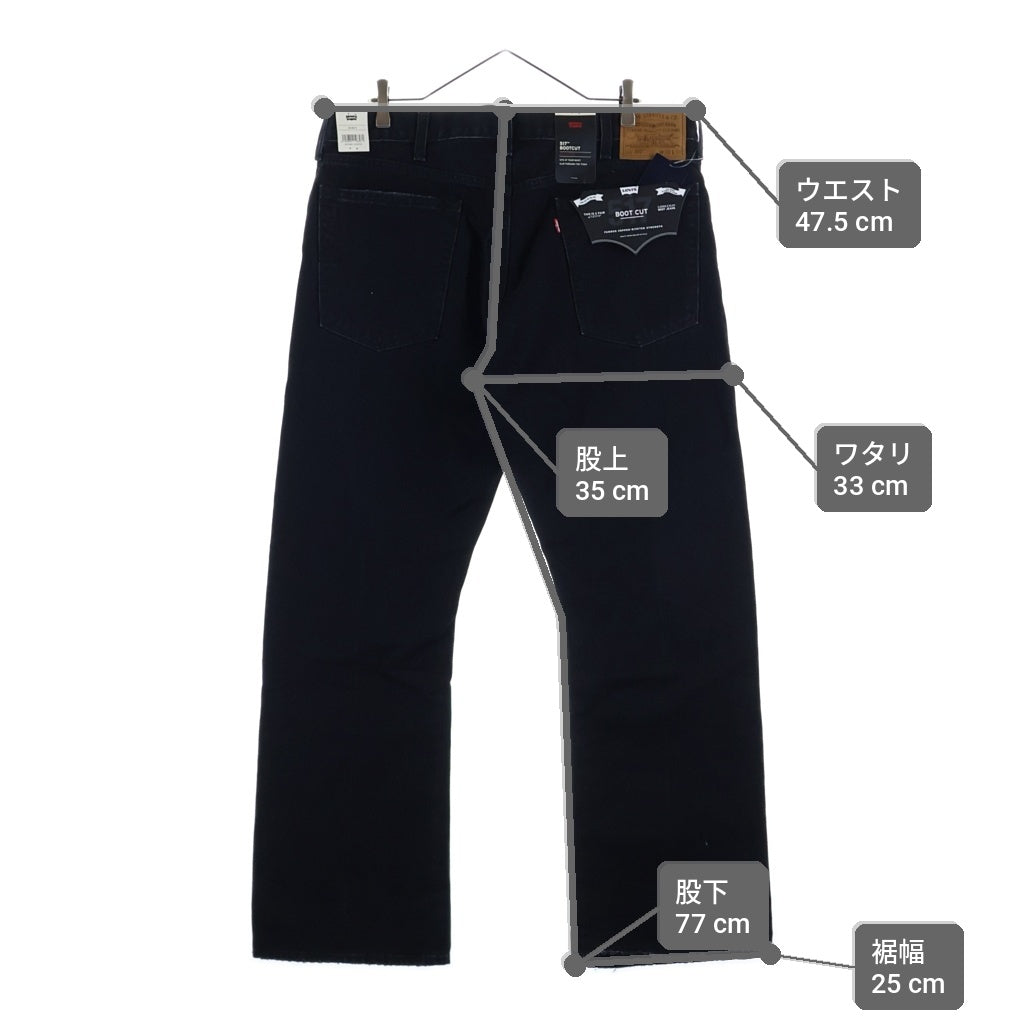 Levi's(リーバイス) 517 EDIFICE別注 エディフィス ジップフライ ブーツカット デニムパンツ ブラック 003T3-0000