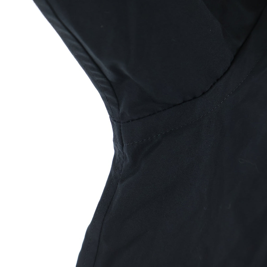 Graphpaper(グラフペーパー) 23AW High Count Regular Collar Round Cut Shirt レギュラーカラー ラウンドカット オーバーサイズ 長袖シャツ ブラック GM233-5032B