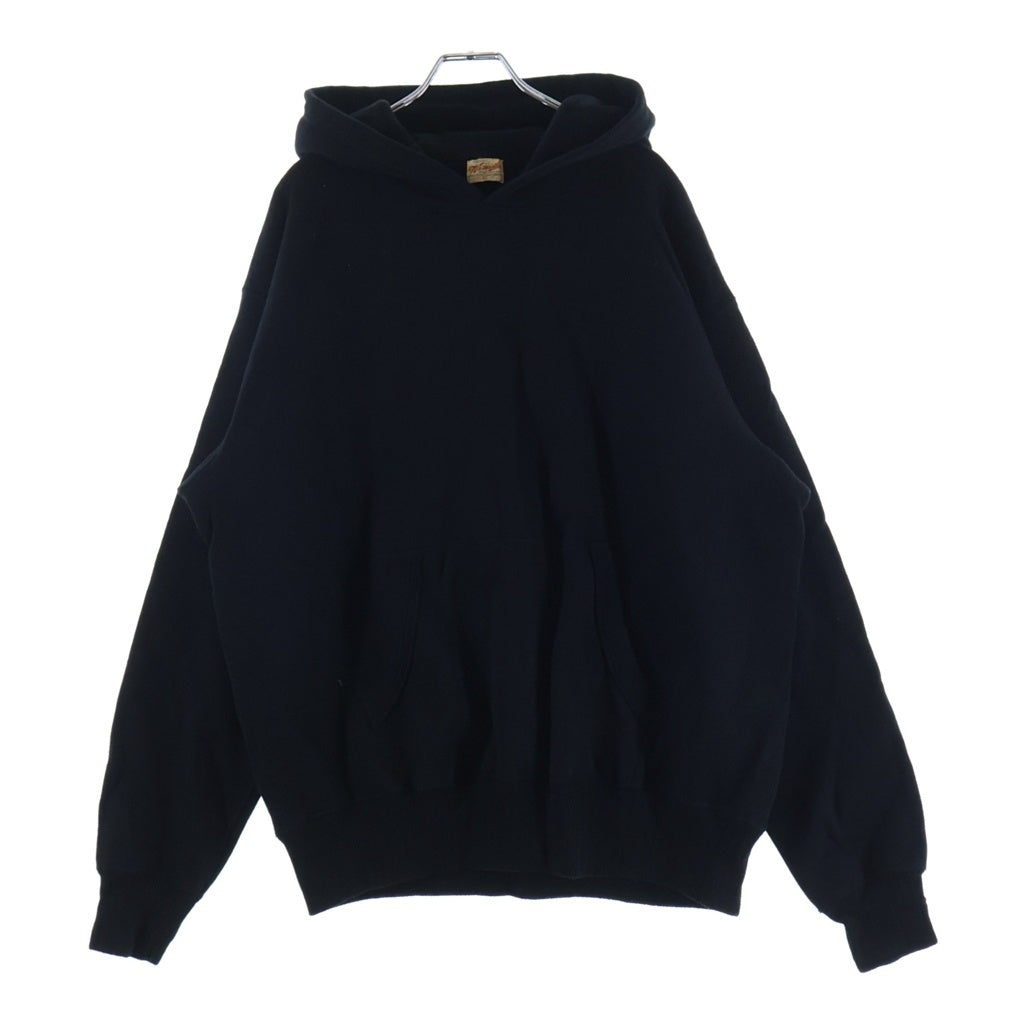 Whitesville(ホワイツビル) HEAVY SWEAT HOODED PARKA ヘビーフェイト リブ スウェット プルオーバーパーカー ブラック