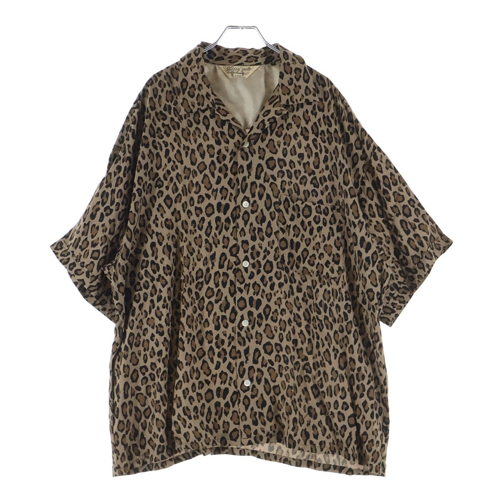 JELADO(ジェラード) STARRY GATE Leopard Pattern Vincent Shirt レオパード レーヨン オープンカラー ヴィンセント 半袖シャツ ブラウン