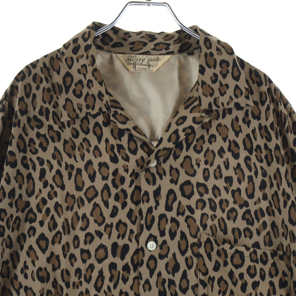 JELADO(ジェラード) STARRY GATE Leopard Pattern Vincent Shirt レオパード レーヨン オープンカラー ヴィンセント 半袖シャツ ブラウン