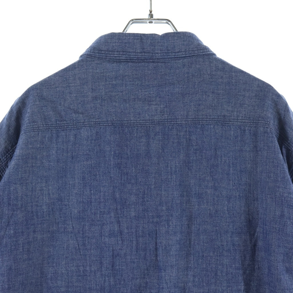 RRL(ダブルアールエル) コットン シャンブレー ワークシャツ 長袖シャツ ブルー
