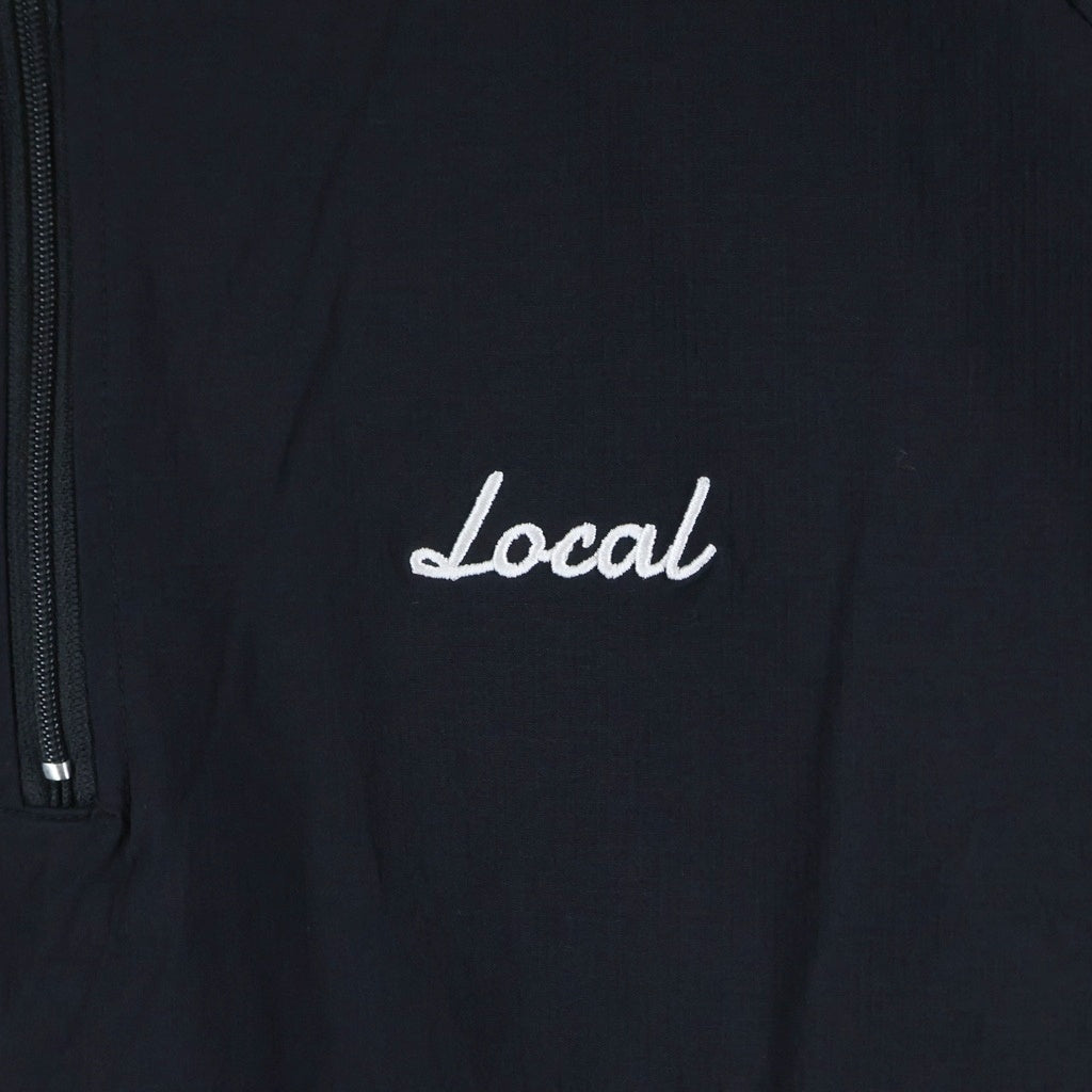 NO BRAND(ノーブランド) Local Golf ローカルゴルフ Convertible Stretch Nylon JKT ロゴ刺繍 コンバーチブル ストレッチ ナイロン ハーフジップ プルオーバージャケット LG-054JK-24