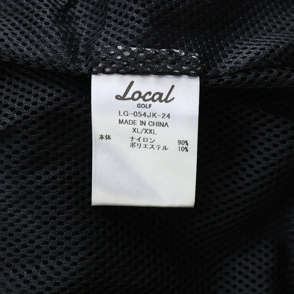NO BRAND(ノーブランド) Local Golf ローカルゴルフ Convertible Stretch Nylon JKT ロゴ刺繍 コンバーチブル ストレッチ ナイロン ハーフジップ プルオーバージャケット LG-054JK-24