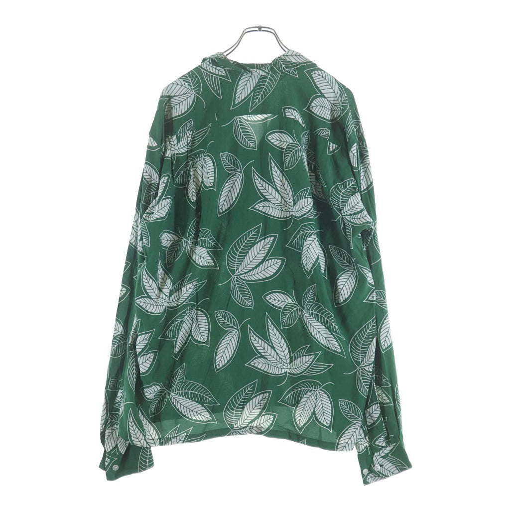 DUKE KAHANAMOKU デュークカハナモク SPECIAL EDITION  LEAF スペシャルエディション アイランドリーフ レーヨン オープンカラー 長袖シャツ グリーン DK29232 DUKE KAHANAMOKU(デュークカハナモク) SPECIAL EDITION ISLAND LEAF
