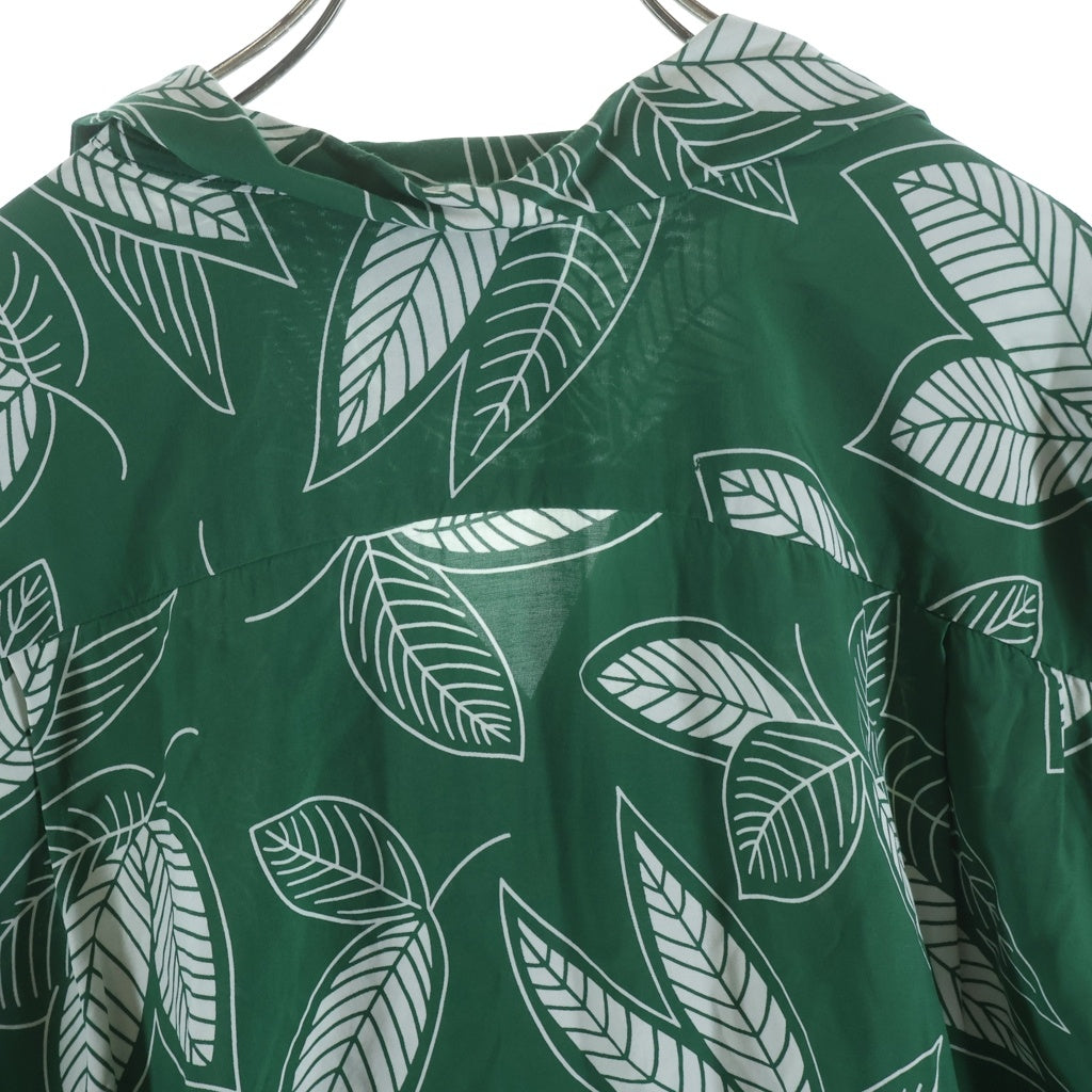 DUKE KAHANAMOKU デュークカハナモク SPECIAL EDITION  LEAF スペシャルエディション アイランドリーフ レーヨン オープンカラー 長袖シャツ グリーン DK29232 DUKE KAHANAMOKU(デュークカハナモク) SPECIAL EDITION ISLAND LEAF