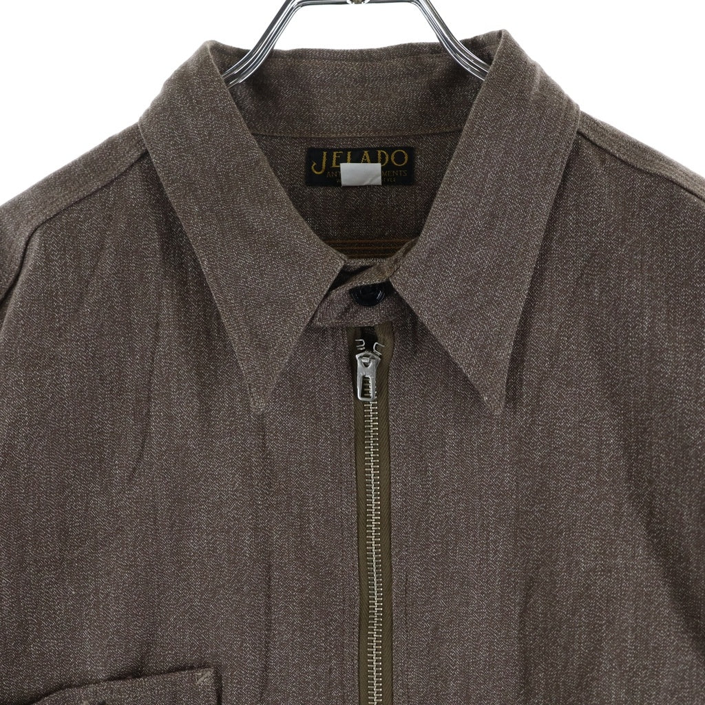 JELADO(ジェラード) Ciggy Shirt シャンブレー ハーフジップ シギー プルオーバーシャツ ブラウン