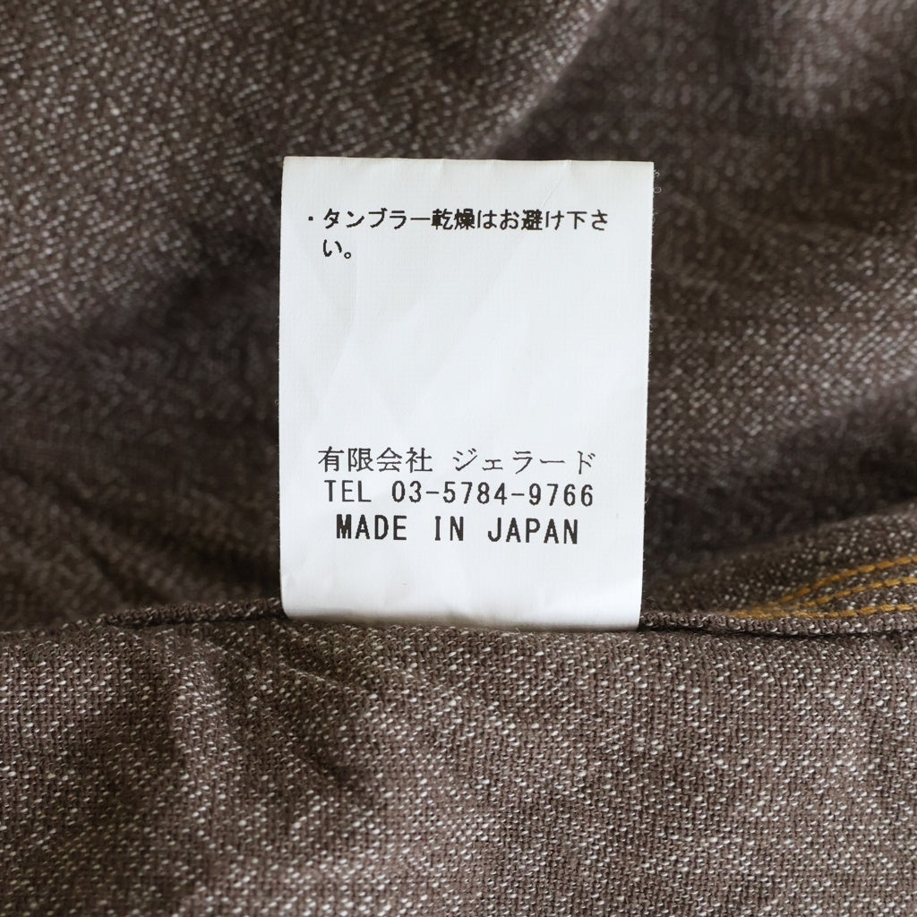 JELADO(ジェラード) Ciggy Shirt シャンブレー ハーフジップ シギー プルオーバーシャツ ブラウン