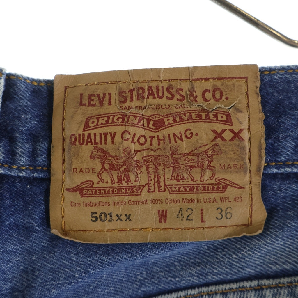 Levi's(リーバイス) 90s VINTAGE 501XX バレンシア製 ボタン裏555 ヴィンテージ ボタンフライ デニムパンツ インディゴ 501‐0000