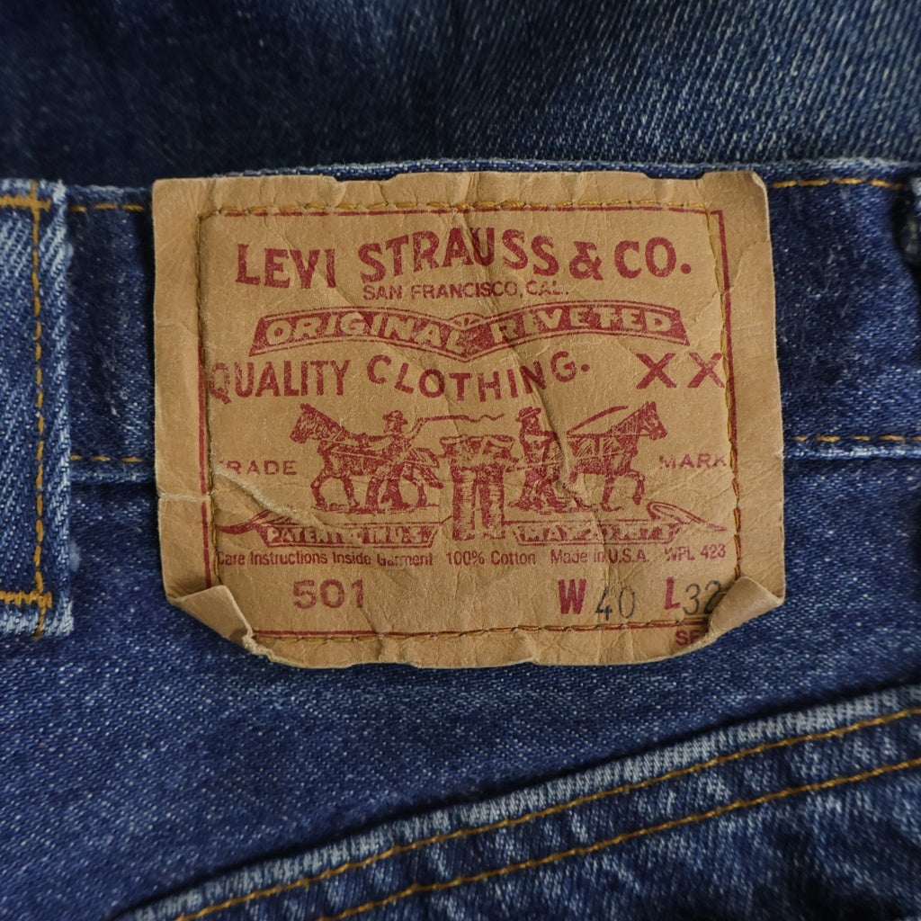 Levi's(リーバイス) 80s VUNTAGE ボタン裏501 ボタンフライ ストレート デニムパンツ インディゴ 00501-0115