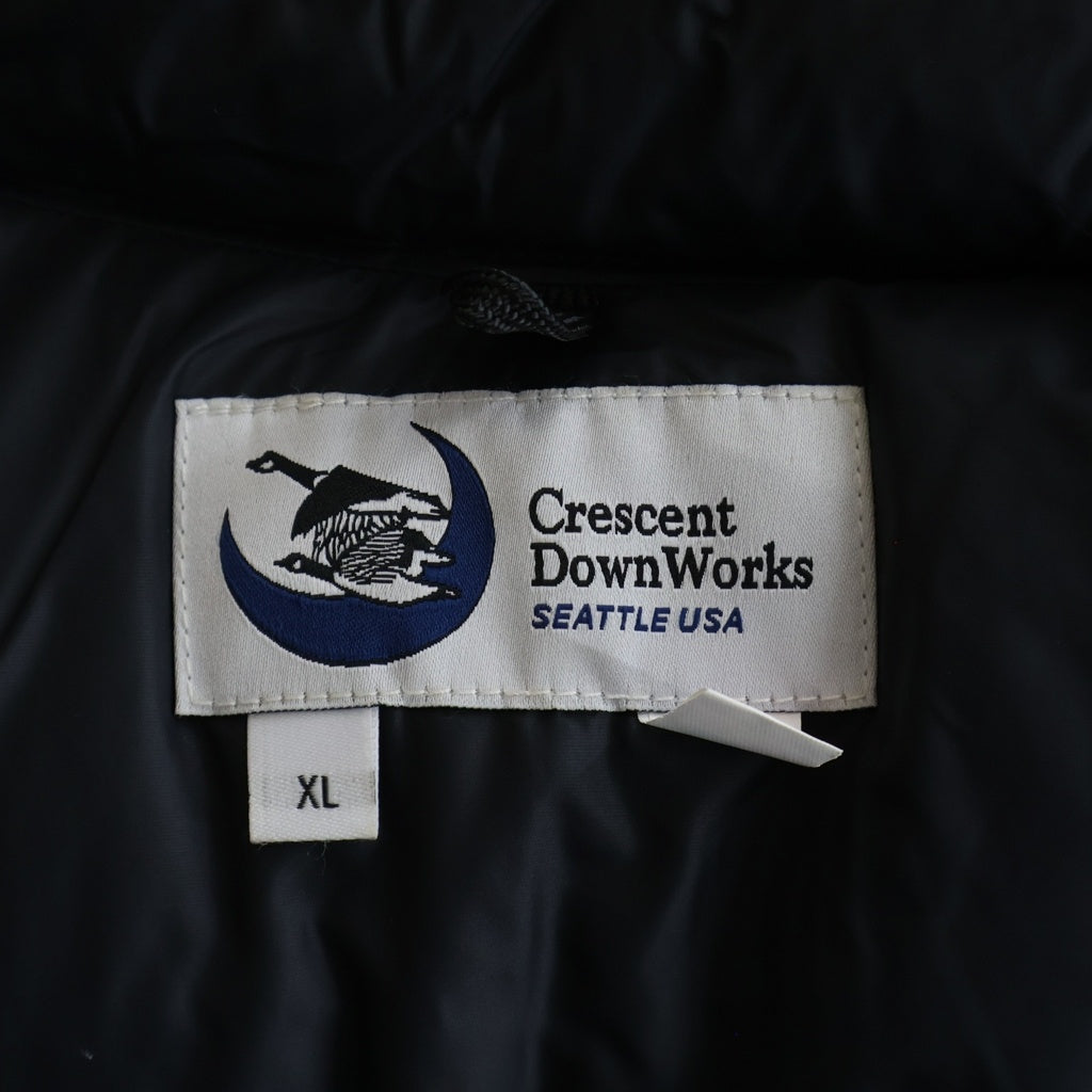 NO BRAND(ノーブランド) Crescent Down Works（クレセント ダウン ワークス） コットン ダウンべスト ブラック
