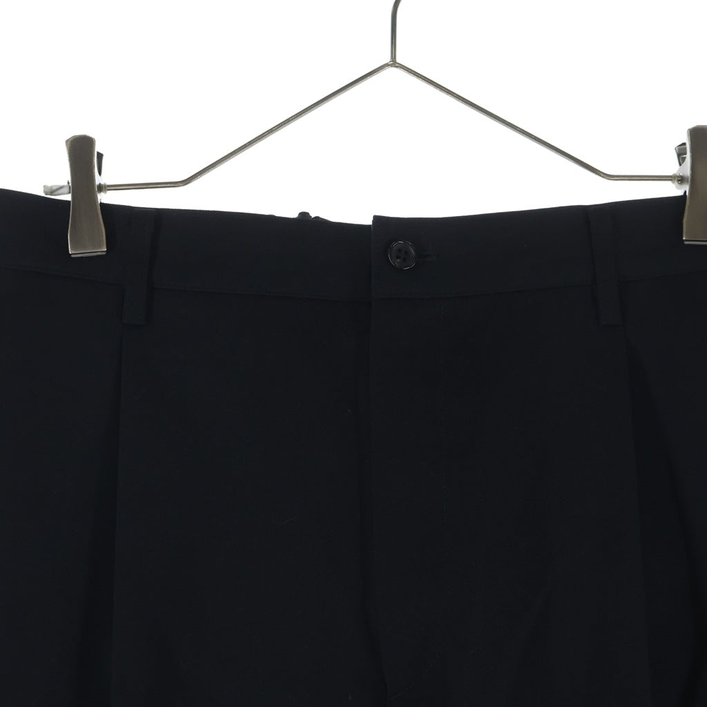 Graphpaper(グラフペーパー) Scale Off Wool Tapered Trousers スケールオフ ウール テーパードスラックス ブラック