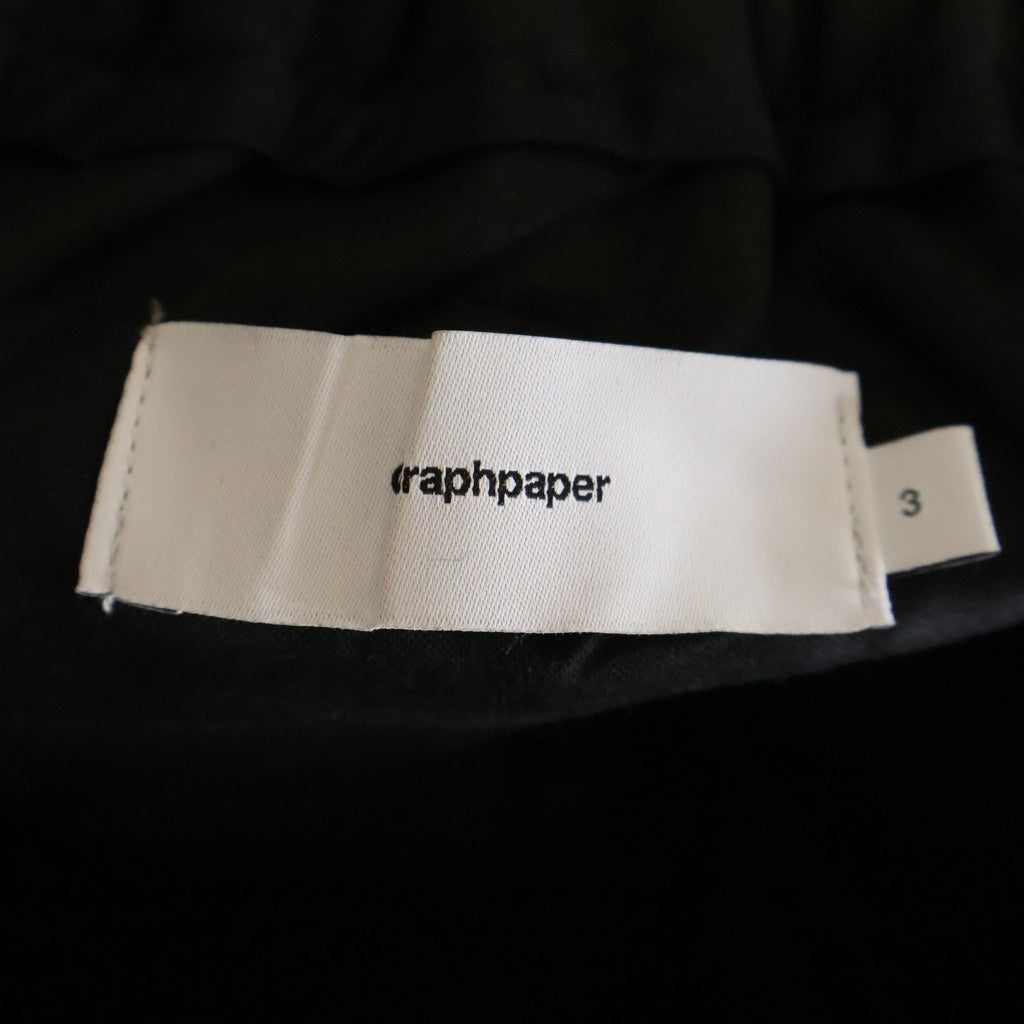 Graphpaper(グラフペーパー) Scale Off Wool Tapered Trousers スケールオフ ウール テーパードスラックス ブラック