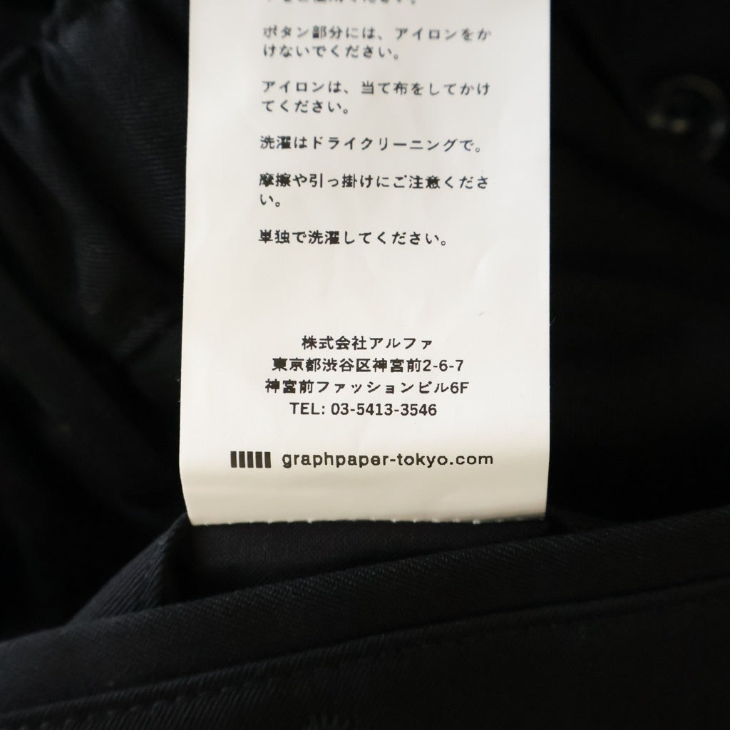 Graphpaper(グラフペーパー) Scale Off Wool Tapered Trousers スケールオフ ウール テーパードスラックス ブラック