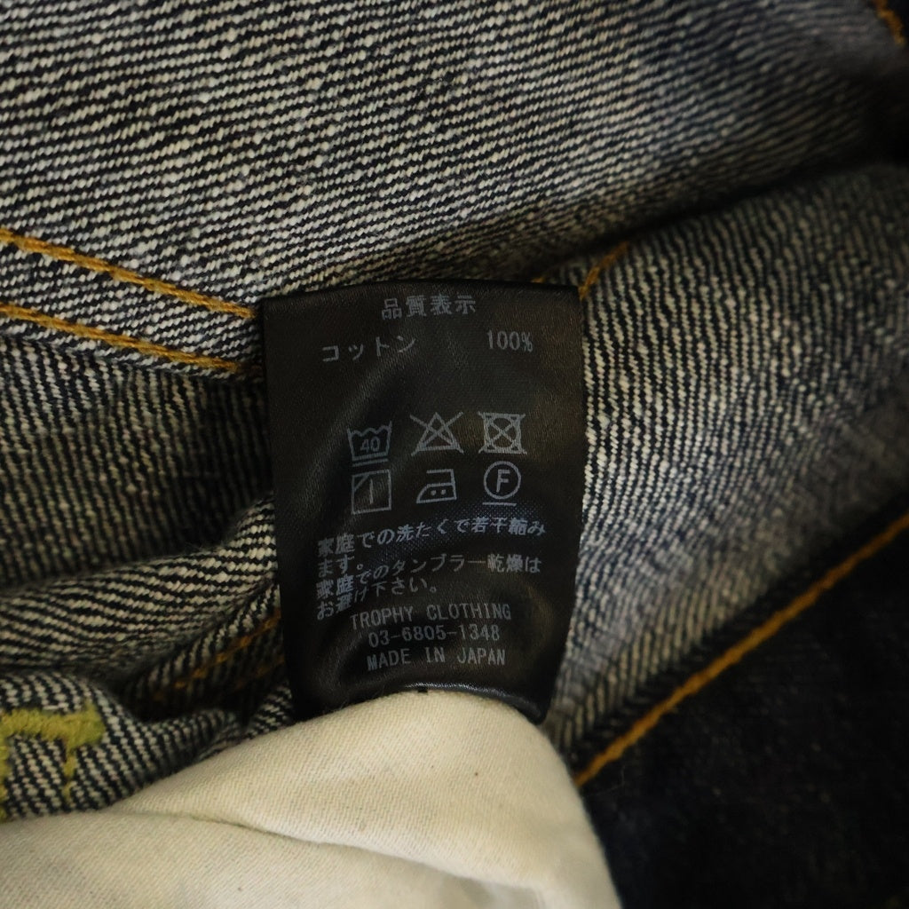 TROPHY CLOTHING(トロフィークロージング) W Knee Standard Dirt Denim 1606 ダブルニー スタンダード ダートデニム ワークパンツ インディゴ