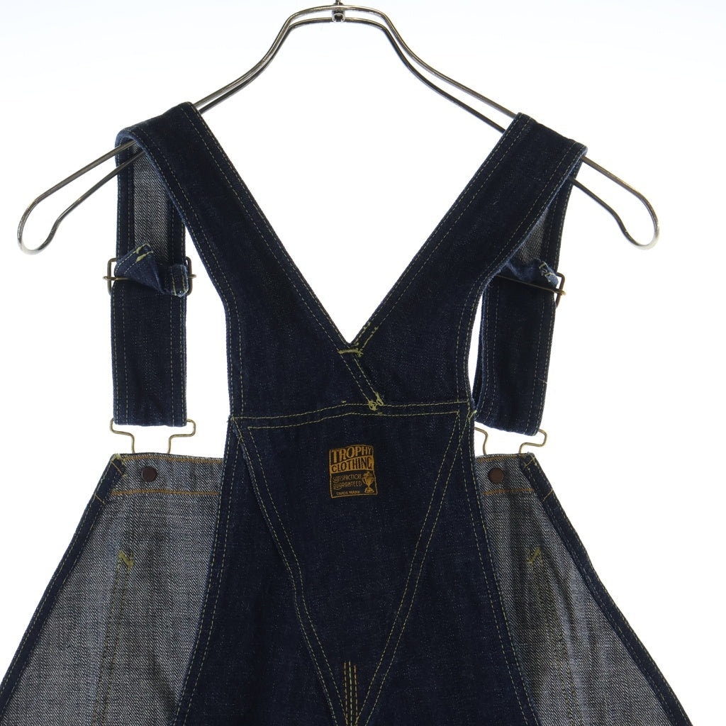TROPHY CLOTHING(トロフィークロージング) W Knee Carpenter Overall Dirt Denim ダブルニー カーペンター オーバーオール ダートデニム インディゴ