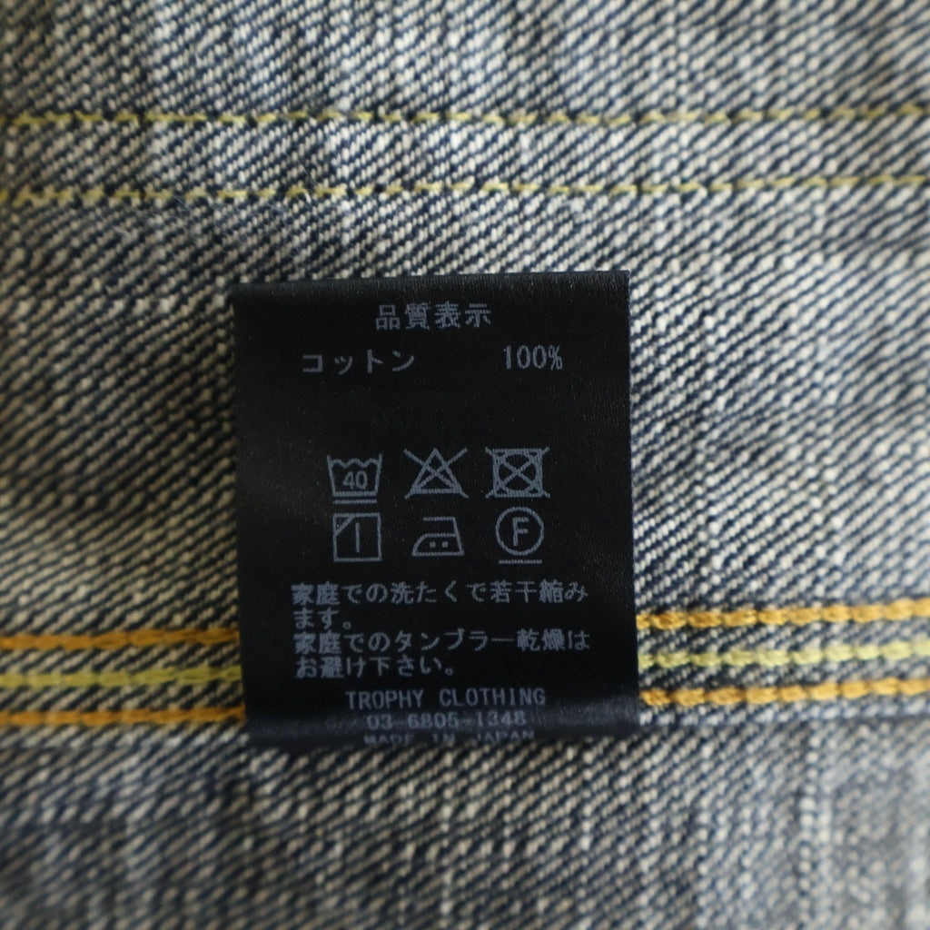 TROPHY CLOTHING(トロフィークロージング) Chore Jacket Dirt Denim ダートデニムカバーオール ジャケット インディゴ
