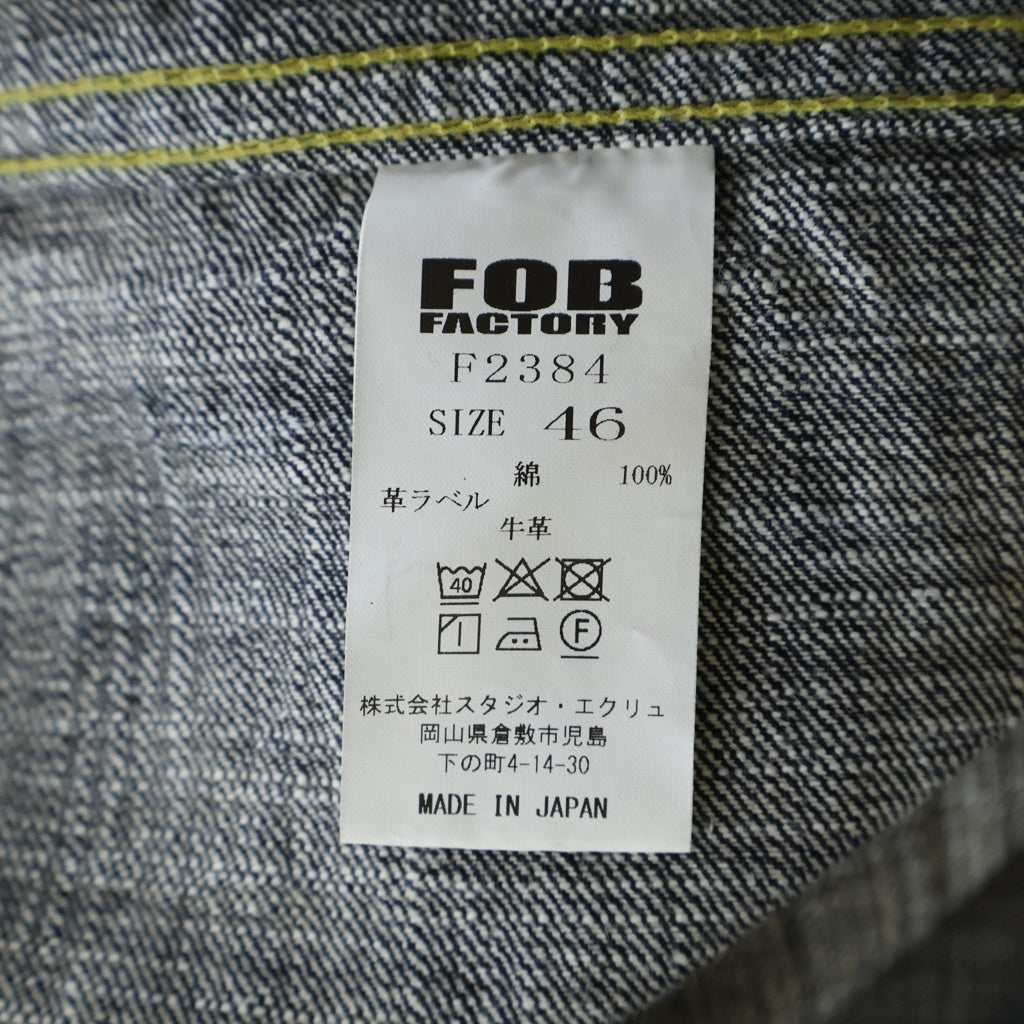 FOB FACTORY(エフオービー ファクトリー) F2384 G3 P/O JK ハーフボタン シャツジャケット インディゴ