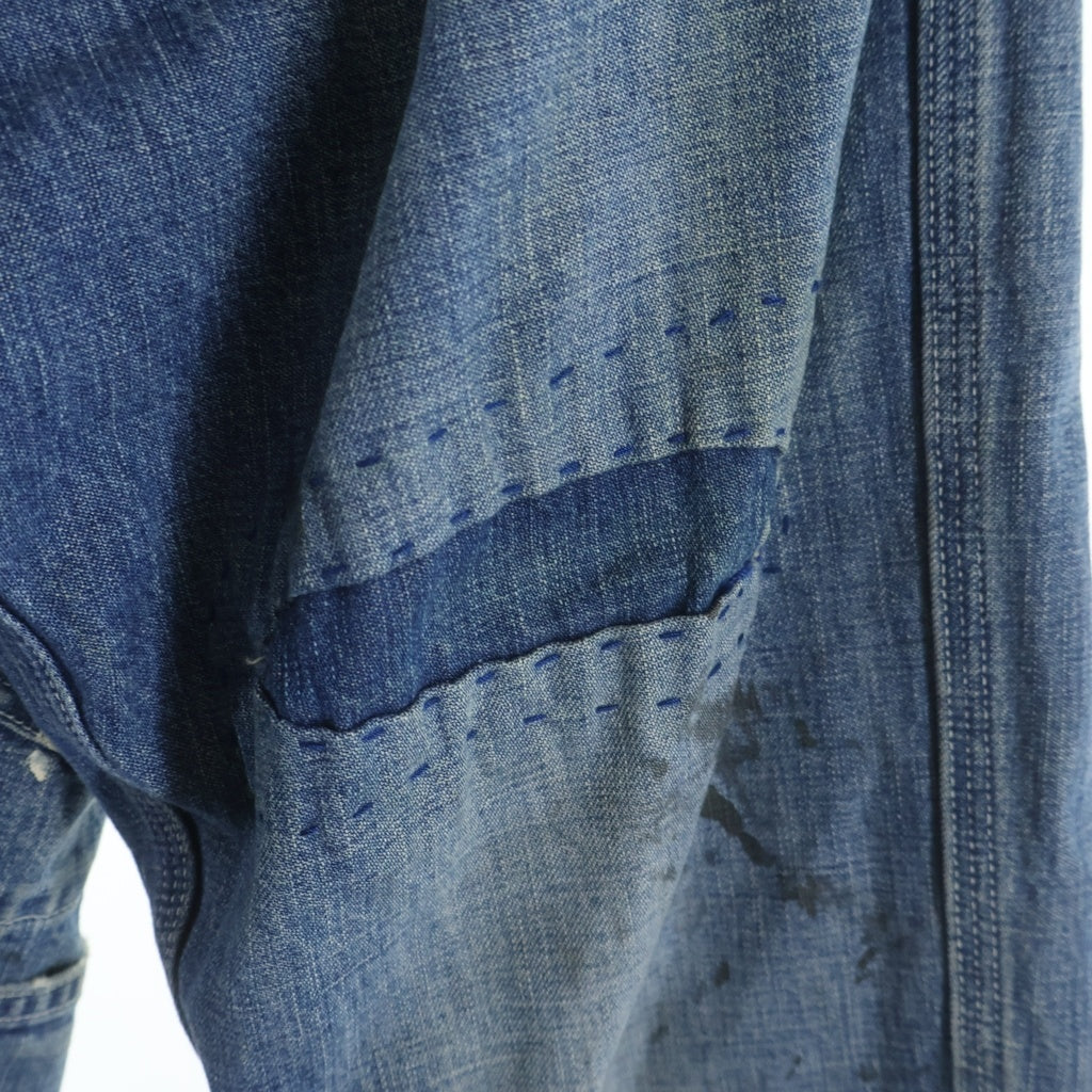 SAINT MICHAEL(セントマイケル) 24SS HEART TAG COVERALL ハートタグ ヴィンテージ加工カバーオール ジャケット インディゴ SM-YS8-0000-059