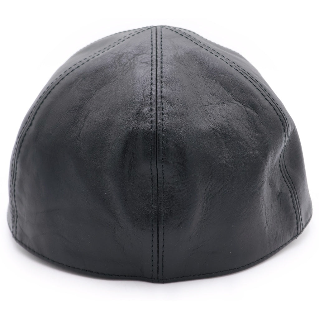 NO BRAND(ノーブランド) BRUNEL&CO HATMAKERS 2TONE B.B.CAP ブルーネルハットメイカーズ マルチレザー Bデザイン 6パネル ベースボールキャップ 帽子 ブラック