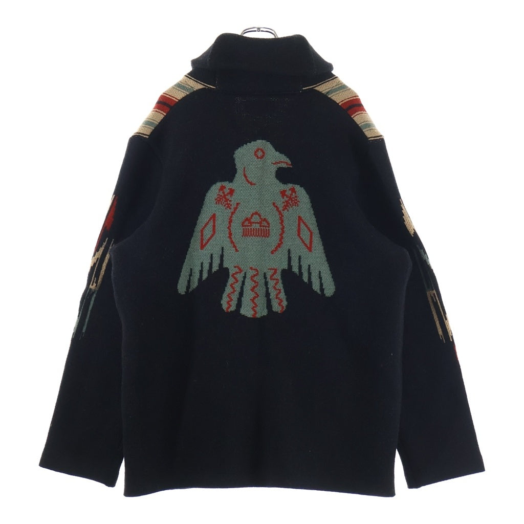 JELADO(ジェラード) 24AW COWBOY BRAND カウボーイブランド Lagna ラグナ ヘビーオンス フラワーコンチョ ネイティブ柄 ニットカーディガン セーター ブラック CB03824