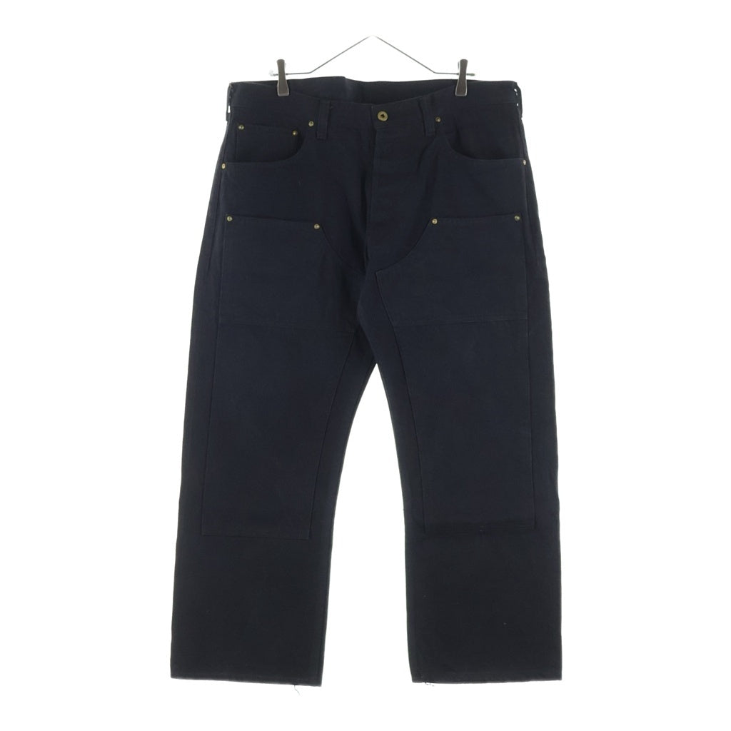 TROPHY CLOTHING(トロフィークロージング) W Knee Standard Dirt Denim ダブルニー スタンダード ダート デニム ワークパンツ ブラック