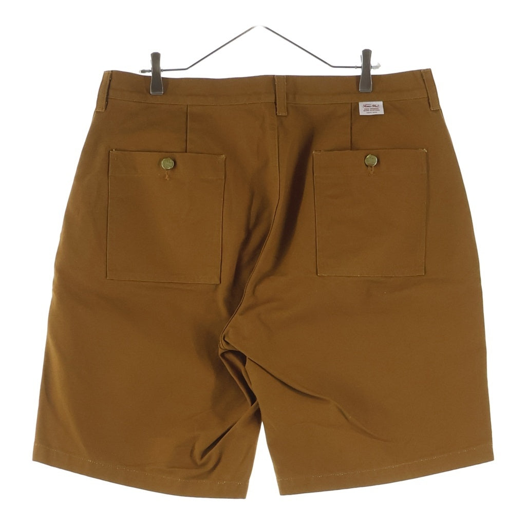NO BRAND ノーブランド Timc Inc.（東京インディアンズ） DB shorts ダック地 ワーク ショートパンツ ハーフパンツ ショーツ ブラウン NO BRAND(ノーブランド) Timc Inc.（東京インディアンズ） DB shorts