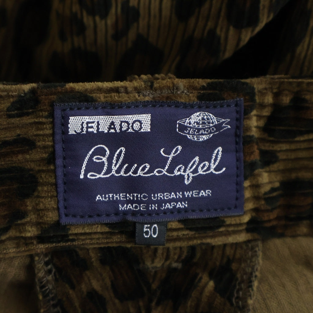 JELADO ジェラード Vannes Trousers ヴァンヌ トラウザース レオパード コーデュロイ テーパードパンツ ブラウン BL02310 JELADO(ジェラード) Vannes Trousers ヴァンヌ トラウザース
