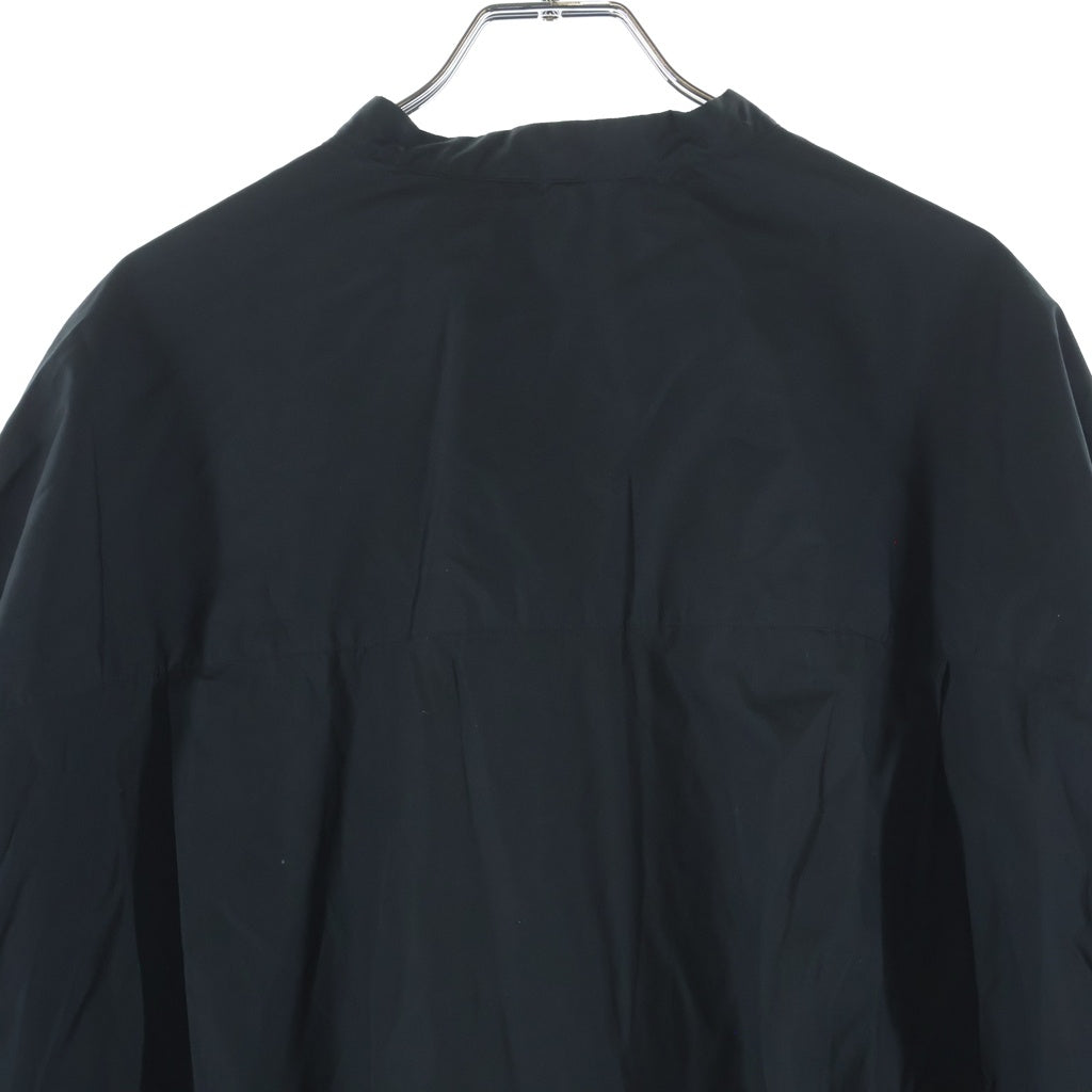 Graphpaper(グラフペーパー) 24SS Broad L/S Oversized Band Collar Shirt ブロード バンドカラー オーバーサイズ 長袖シャツ ブラック GM241-50002B