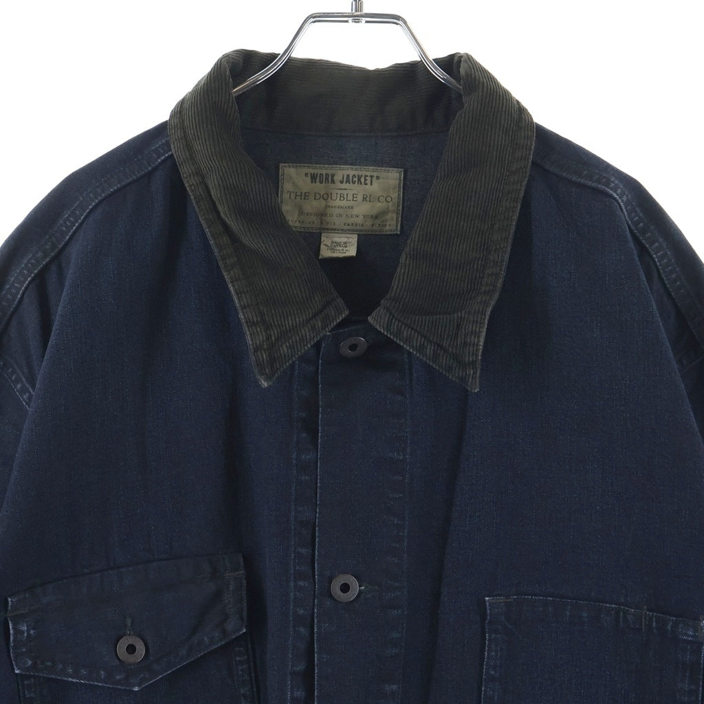 RRL(ダブルアールエル) Corduroy Trim Indigo Denim Shirt Jacket コーデュロイトリム デニム カバーオール ワークジャケット インディゴ