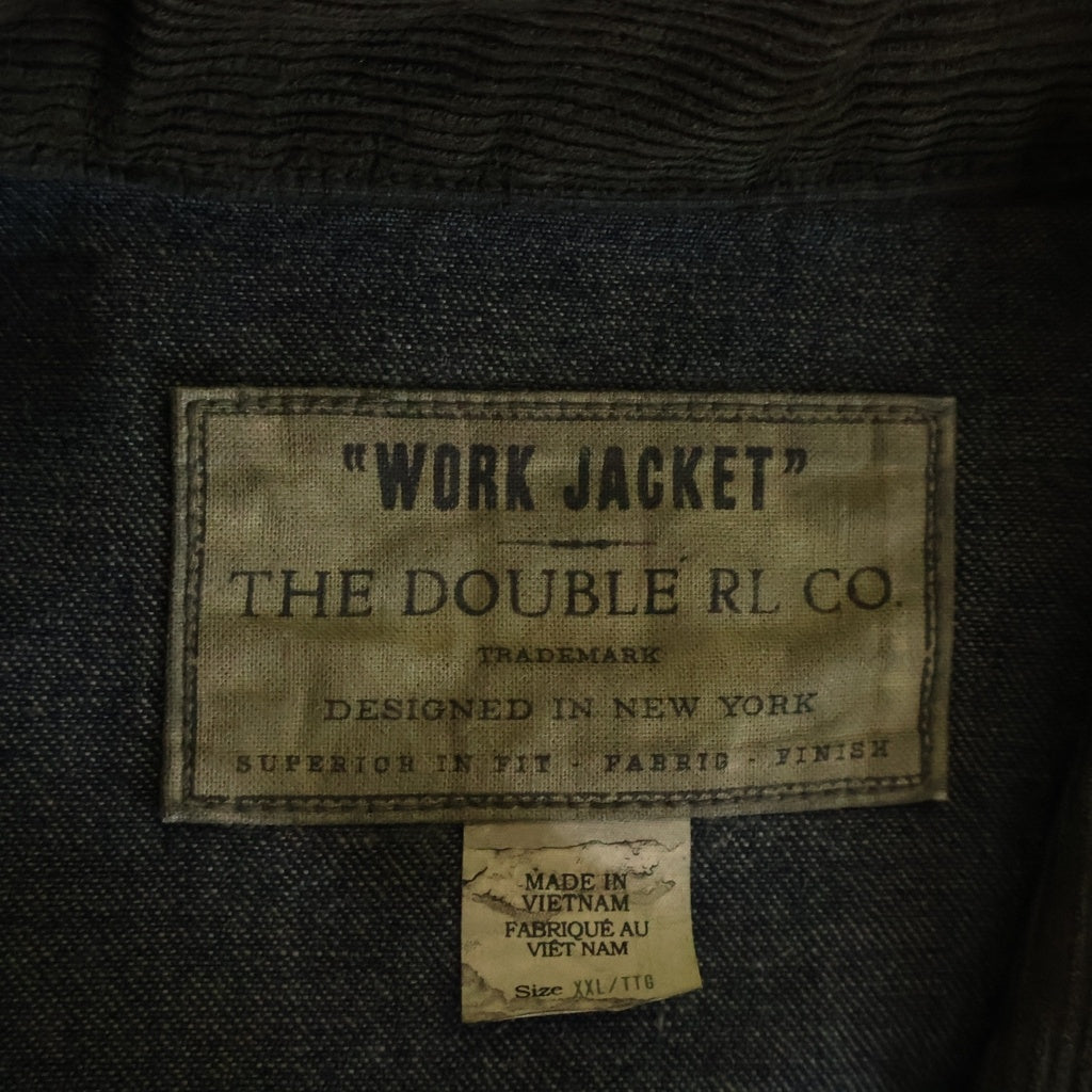 RRL(ダブルアールエル) Corduroy Trim Indigo Denim Shirt Jacket コーデュロイトリム デニム カバーオール ワークジャケット インディゴ
