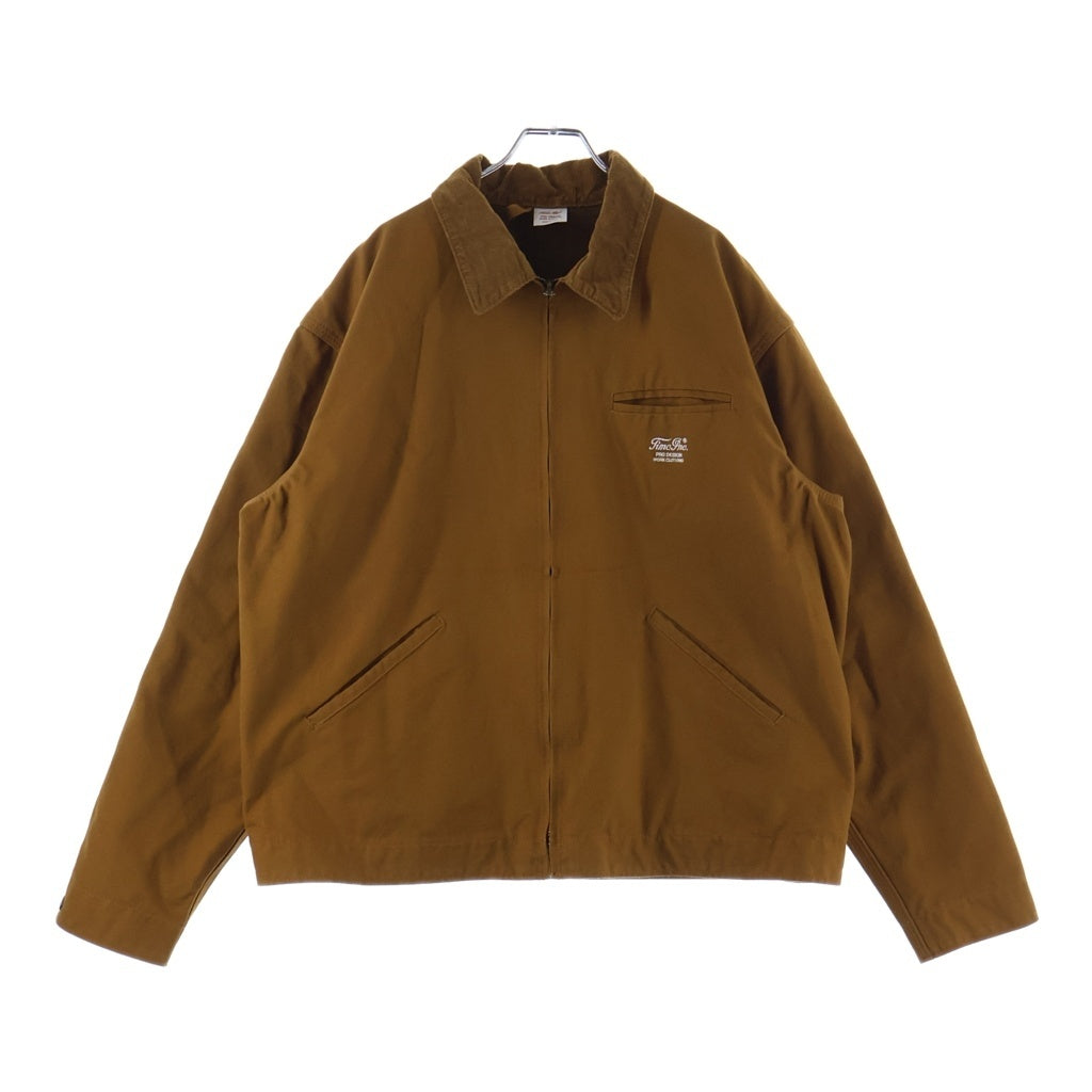 NO BRAND(ノーブランド) Timc Inc.（東京インディアンズ） INC-Duck Jacket ダック地 ロゴ刺繍 ジャケット ブラウン