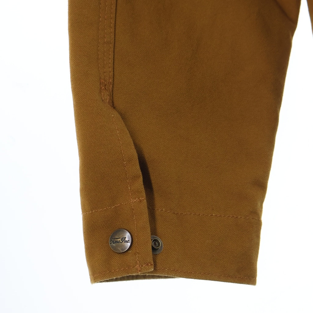 NO BRAND(ノーブランド) Timc Inc.（東京インディアンズ） INC-Duck Jacket ダック地 ロゴ刺繍 ジャケット ブラウン