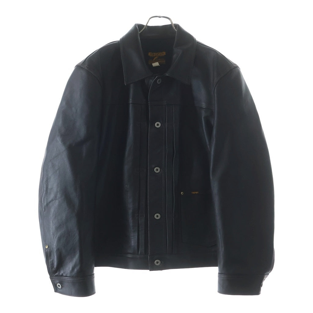 TROPHY CLOTHING(トロフィークロージング) HORSEHIDE 2605 JACKET ホースハイド レザー ジャケット ブラック TR-YL23