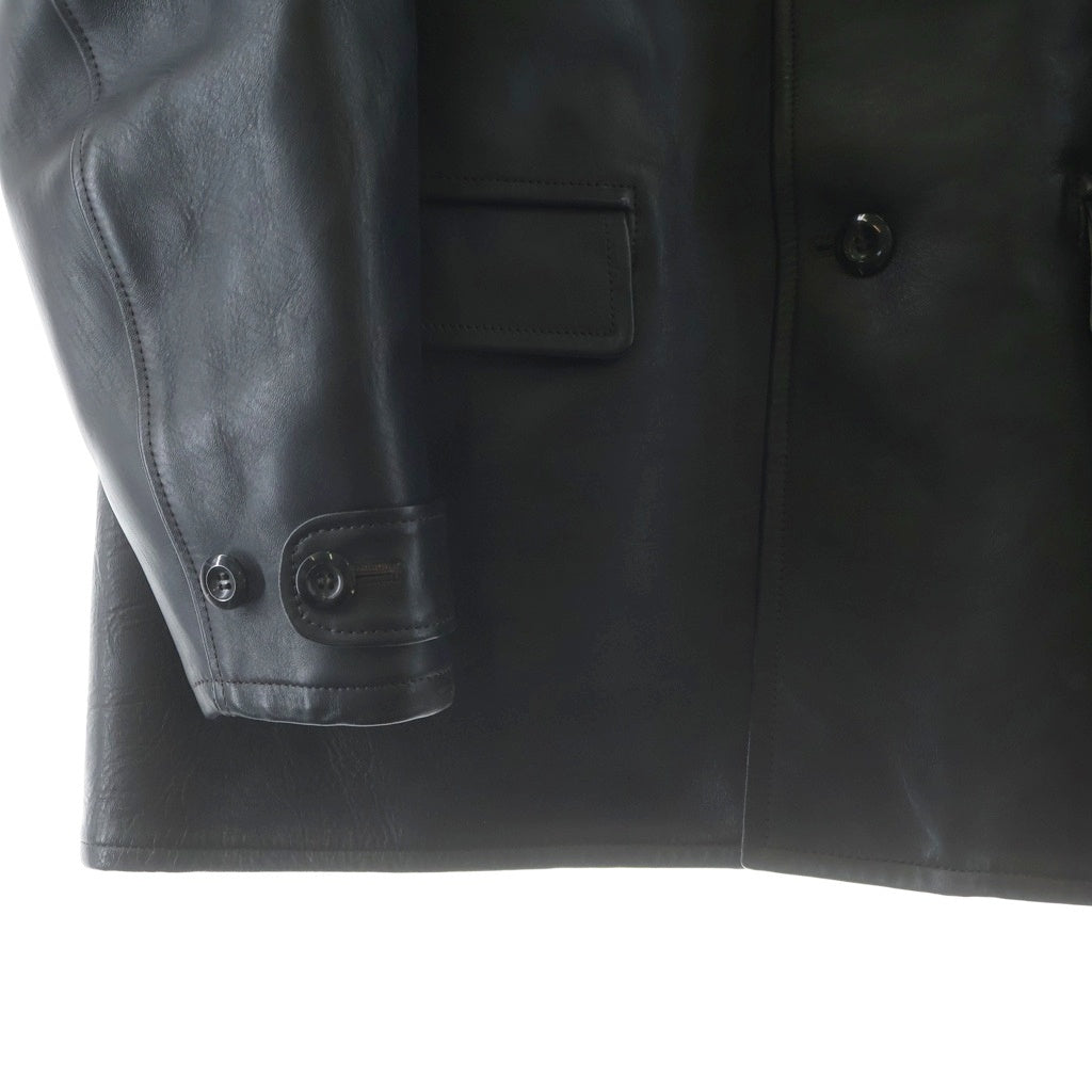 TROPHY CLOTHING トロフィークロージング HORSEHIDE ROAD MASTER COAT ロードマスター ムートンショールカラー ホースハイド レザー カーコート ジャケット ブラック TR-YL09 TROPHY CLOTHING(トロフィークロージング) HORSEHIDE ROAD MASTER COAT