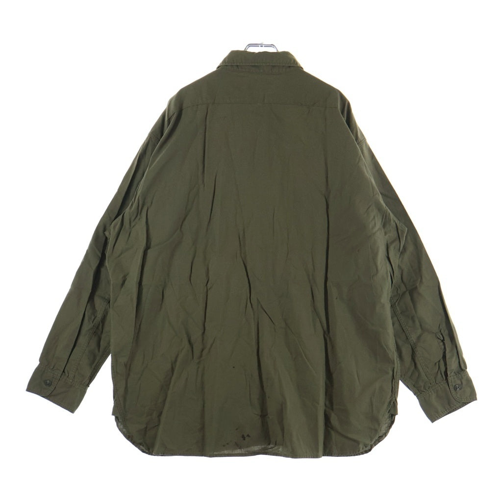 BOWWOW(バウワウ) US ARMY NAVY N3 SHIRTS リペア加工 コットン ポプリン ミリタリー 長袖シャツ カーキ
