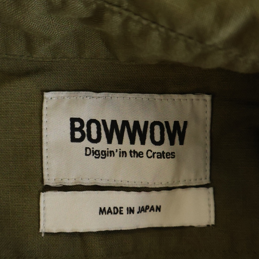 BOWWOW(バウワウ) US ARMY NAVY N3 SHIRTS リペア加工 コットン ポプリン ミリタリー 長袖シャツ カーキ