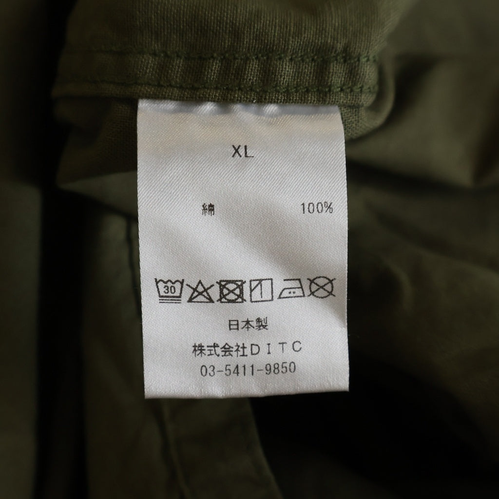 BOWWOW(バウワウ) US ARMY NAVY N3 SHIRTS リペア加工 コットン ポプリン ミリタリー 長袖シャツ カーキ