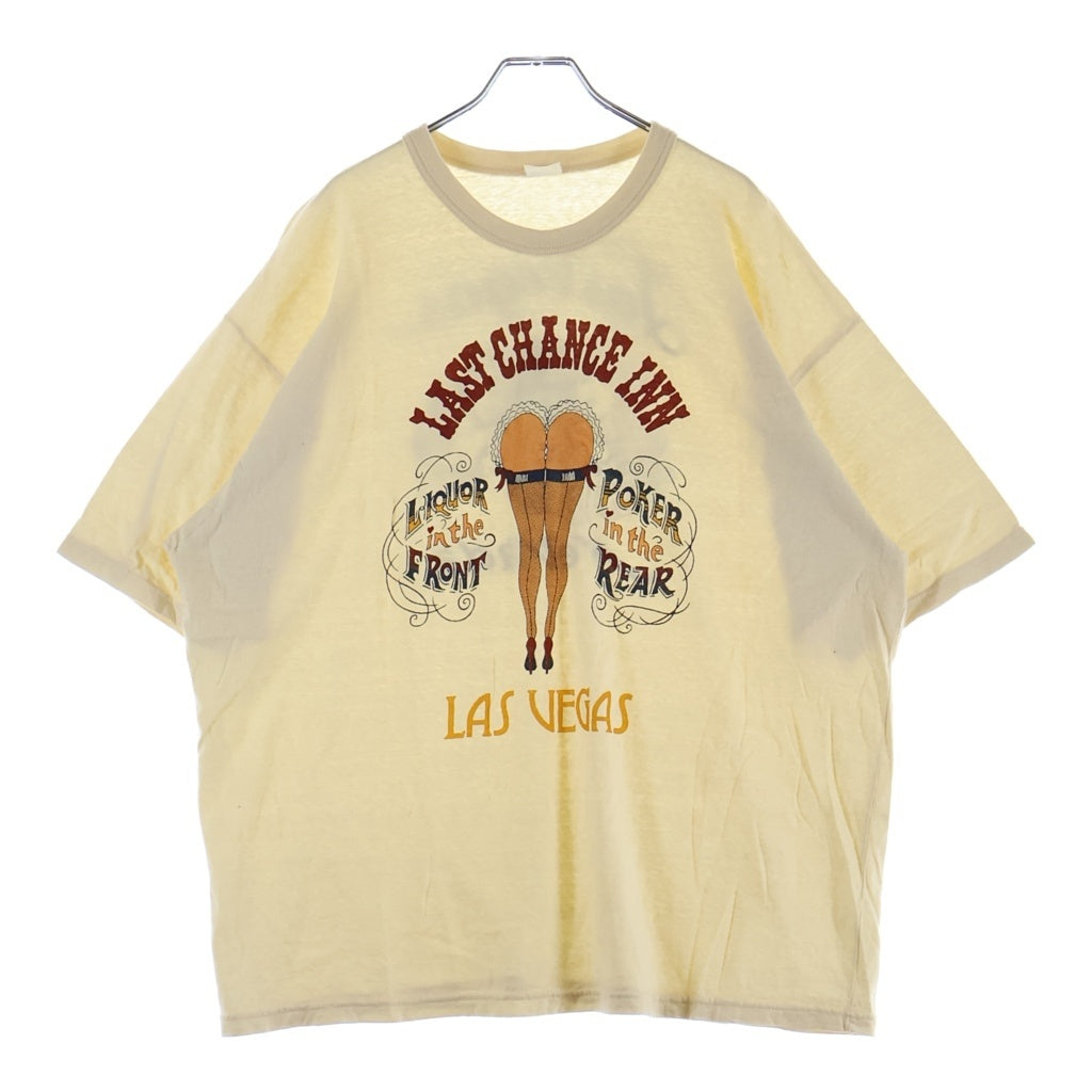 FREE WHEELERS POWER WEAR(フリーホイーラーズ) LASVEGAS GAMBLER Tee ラスベガス コットン半袖Tシャツ アイボリー