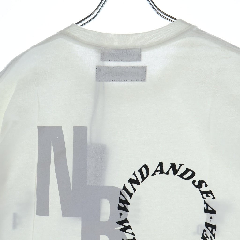 WIND AND SEA(ウィンダンシー) 21SS ×NEIGHBORHOOD NHWDS-3/C-TEE.SS ネイバーフッド ロゴプリント 半袖Tシャツ カットソー ホワイト 211ELWSN-STM03S