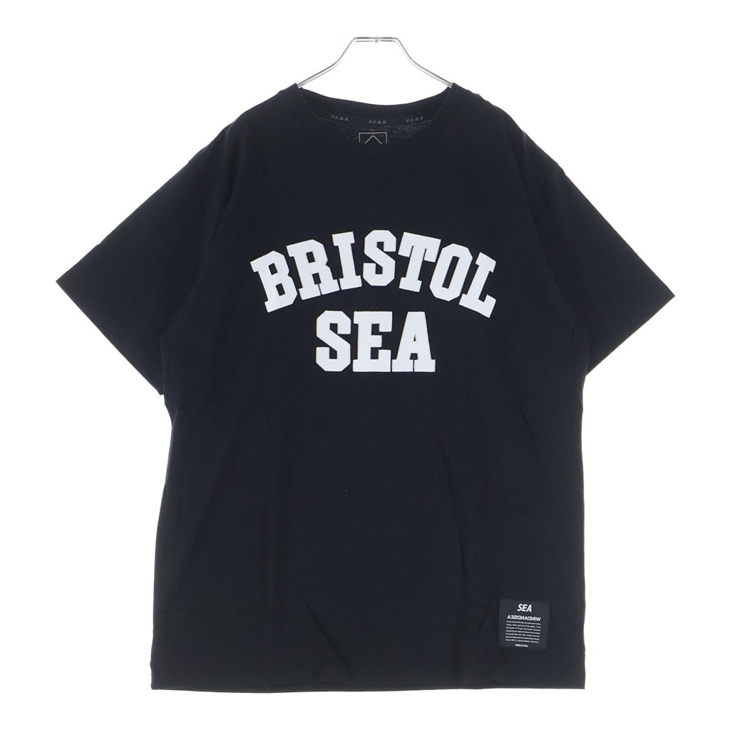 F.C.R.B./F.C.Real Bristol/FCRB(エフシーアールビー/エフシーレアルブリストル) ×WIND AND SEA BRISTOL SEA TEAM TEE クルーネック 半袖Tシャツ カットソー ブラック FCRB-220156