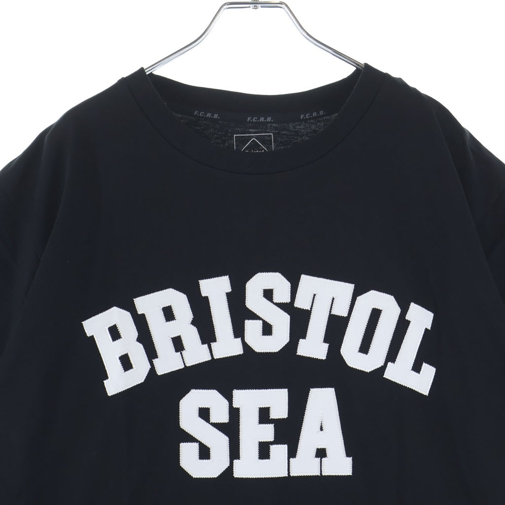F.C.R.B./F.C.Real Bristol/FCRB(エフシーアールビー/エフシーレアルブリストル) ×WIND AND SEA BRISTOL SEA TEAM TEE クルーネック 半袖Tシャツ カットソー ブラック FCRB-220156